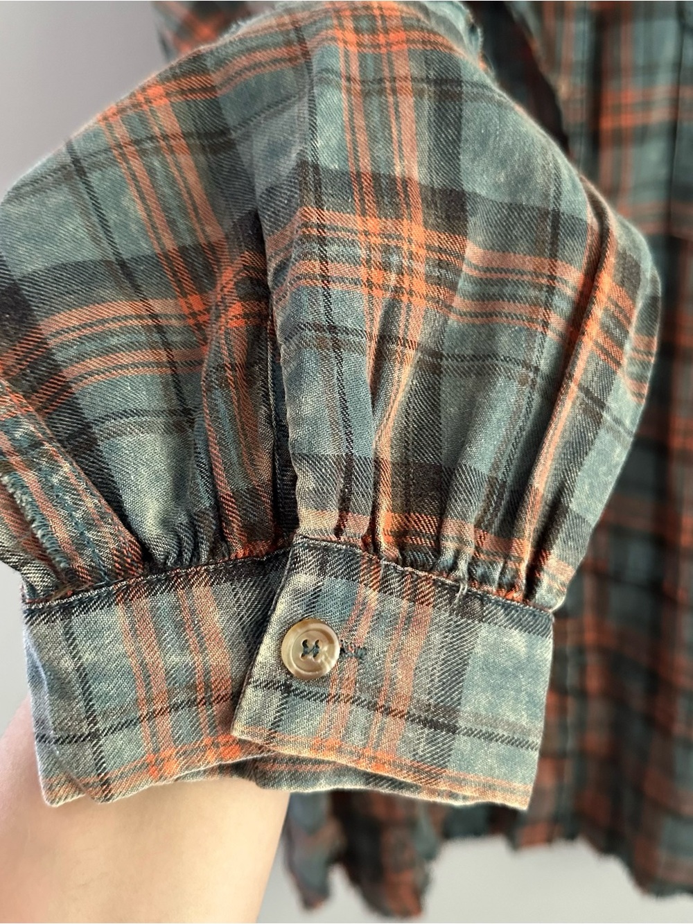 Oversized 1X Easel plaid fall long tunic top women’s 1xl 2x long sleeve women’s - Picture 4 of 10